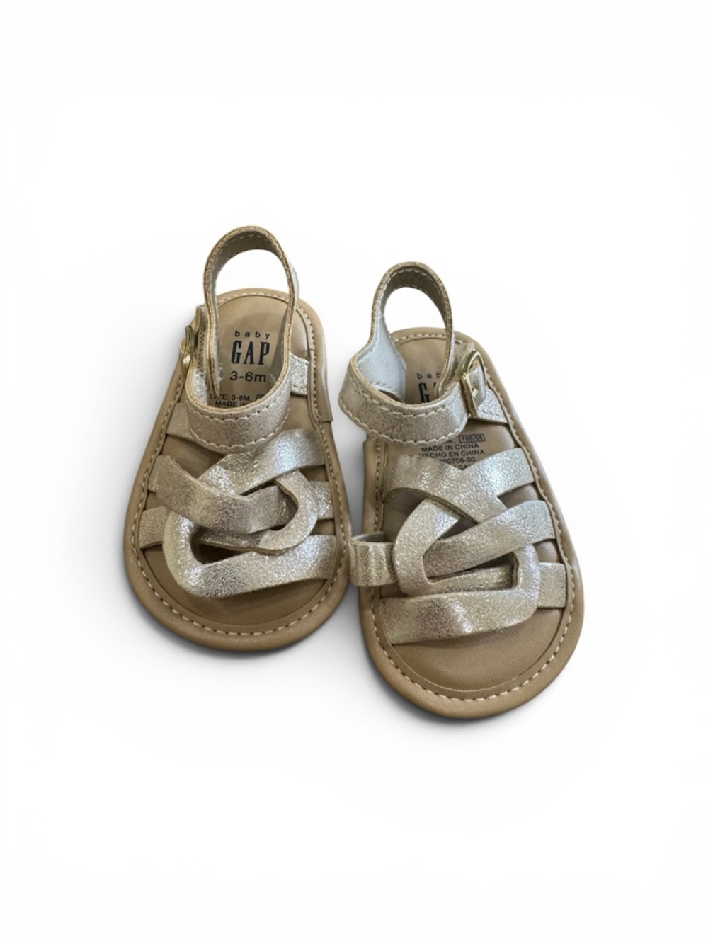 GAP Baby Gold Glitter Strappy Sandals
